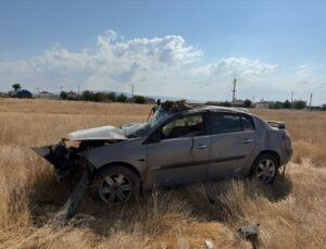 Afyonkarahisar’da devrilen otomobilin sürücüsü öldü