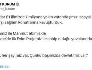 Bakan Kurum: Bugüne kadar 7 milyona yakın vatandaşımızı sosyal konutlarla kavuşturduk