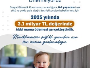 Bebekler İçin Tıbbi Mama Desteği: 2025’te 3,1 Milyar TL Ödendi