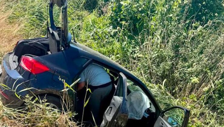 Bursa’da otomobil sulama kanalına devrildi; 1’i çocuk, 6 yaralı