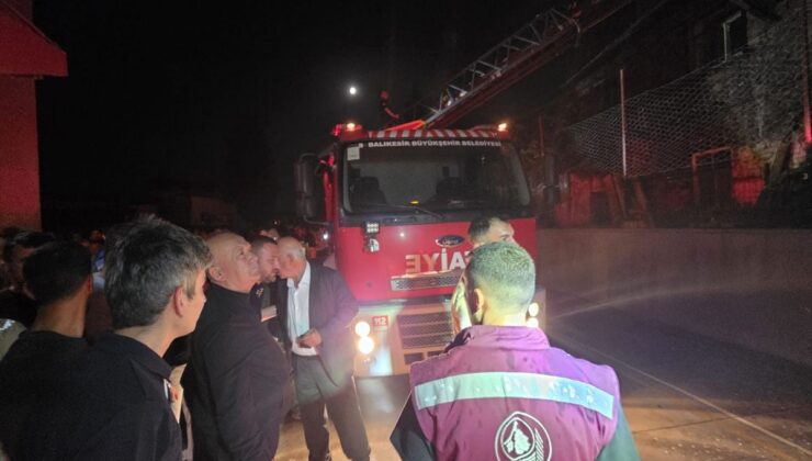 Dursunbey’de yangın: Bir ev kullanılamaz hale geldi