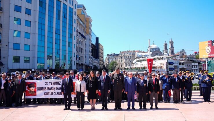 KKTC’nin 20 Temmuz Bayramı İçin Taksim’de Tören