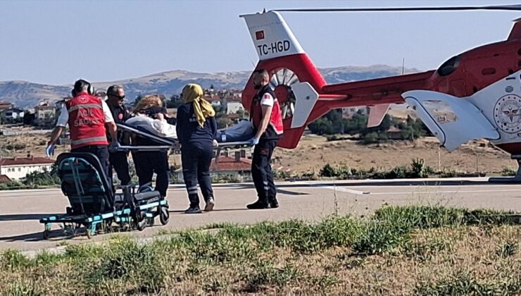 Nallıhan’da kalp krizi geçiren hasta hava ambulansıyla Ankara’ya sevk edildi