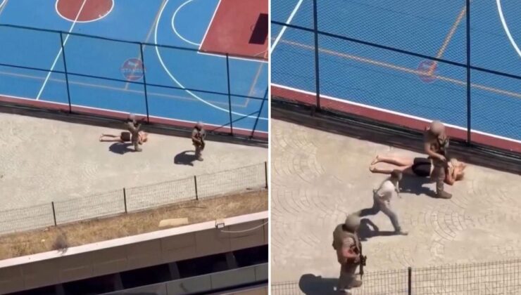 Özel harekat polisleri siteye baskın yaptı! O anlar kamerada