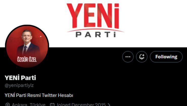 Özgür Özel’in Yeni Partisi’nin X Hesabı Açıklandı