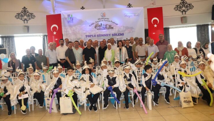 Ünye’de 55 çocuk için toplu sünnet töreni