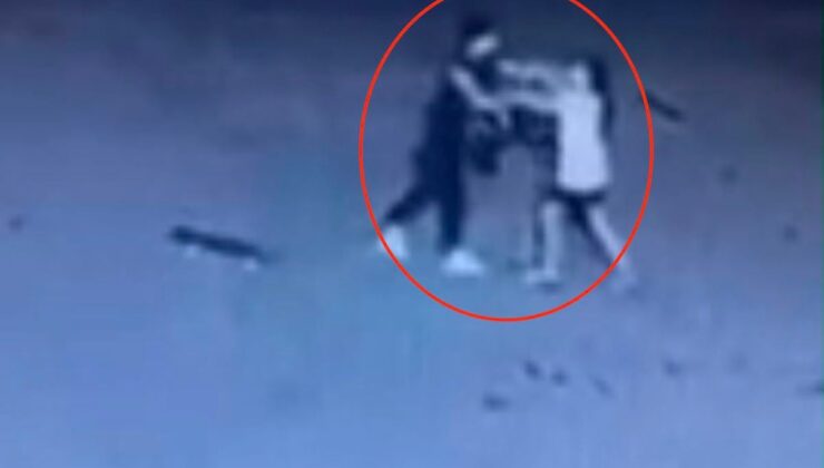 11 yaşındaki çocuğu site bahçesinde darbetti; olay kamerada