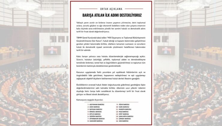 16 Barodan Milli Dayanışma Kanunu’na Destek