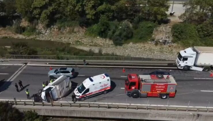 Anadolu Otoyolu’nda Zincirleme Kaza: 1 Yaralı