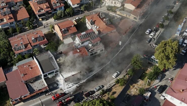Ayakkabı mağazasında yangın