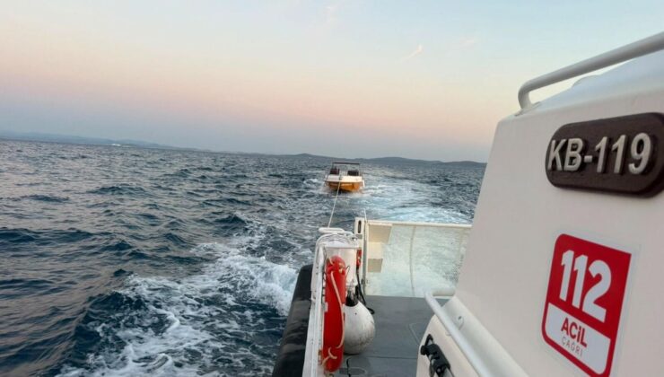 Ayvacık’ta Makine Arızası Yapan Tekne Sahil Güvenlik Tarafından Kurtarıldı