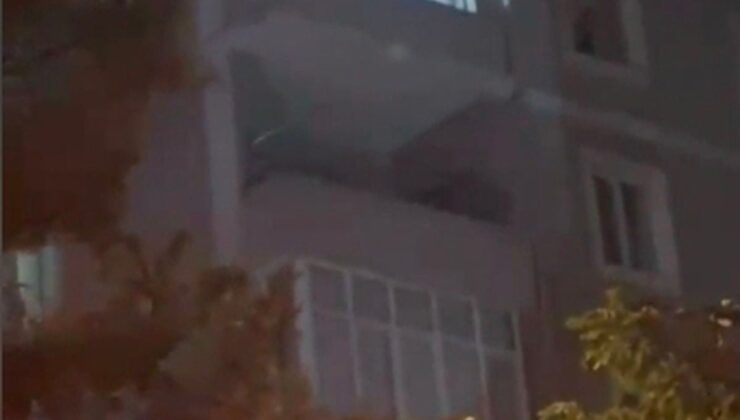 Balkon duvarında dans eden kadın korkuttu