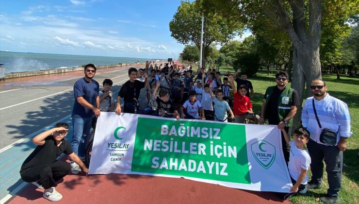 Canik’te Gençlere Bisiklet Turu
