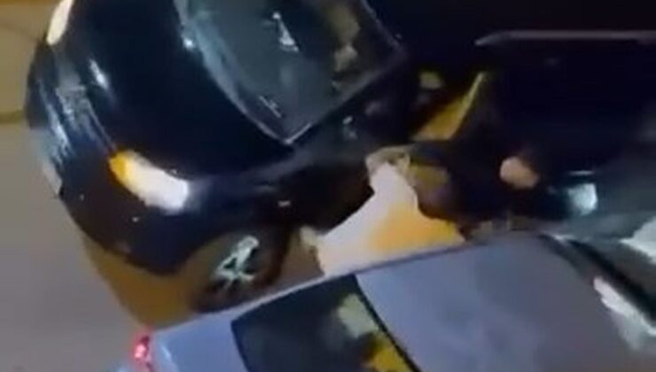 Çekmeköy’de yol verme kavgası: Tekmeli yumruklu saldırı kamerada