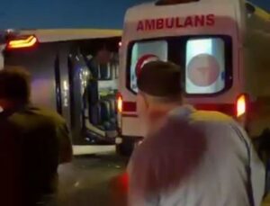 D-100’de Servis Otobüsü Devrildi: 18 Yaralı