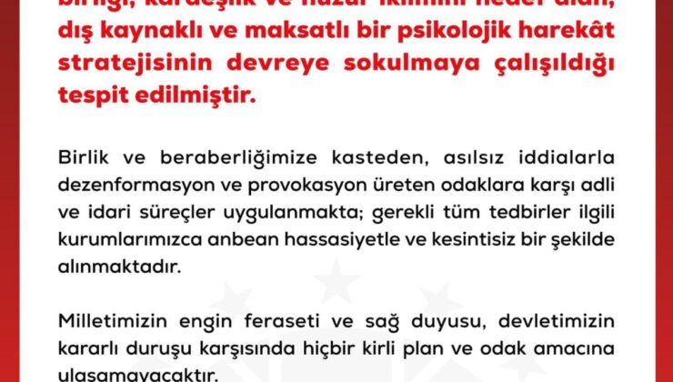 DMM: Dış Kaynaklı Psikolojik Harekata Karşı Tedbirler Alınıyor