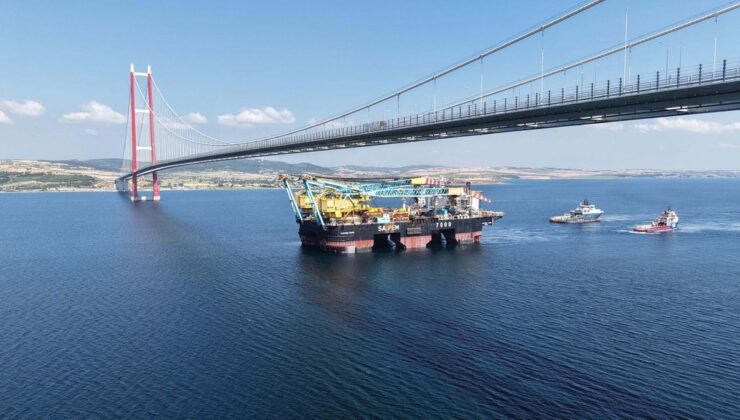 Dünyanın En Büyük 3. Vinç Gemisi 1915 Çanakkale Köprüsü’nden Geçti