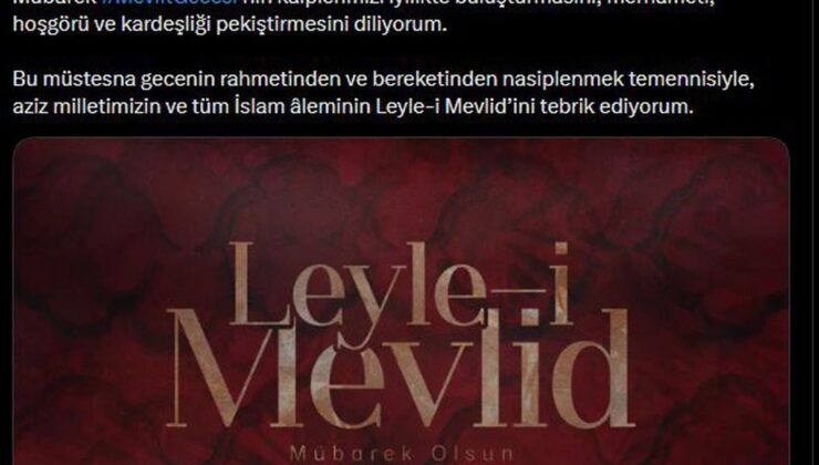 Emine Erdoğan’dan Mevlit Kandili Mesajı