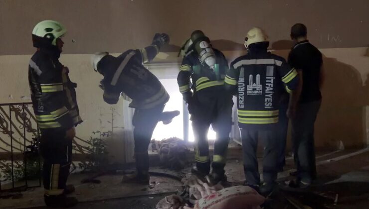 Erzurum’da bir binanın bodrum katında yangın: 6 kişi dumandan etkilendi