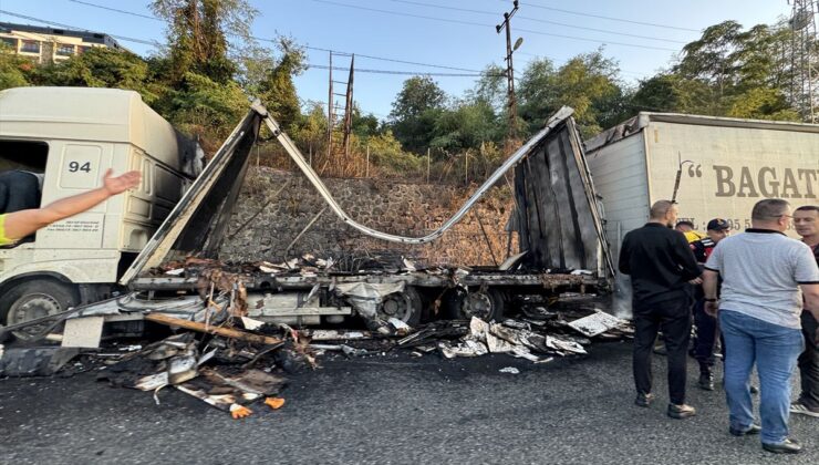 Giresun’da Tır Yangını Söndürüldü