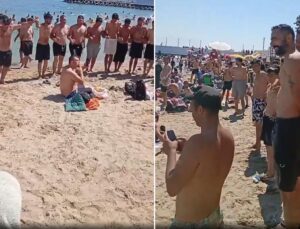 İstanbul’da Caddebostan plajında tartışma yaratan görüntü