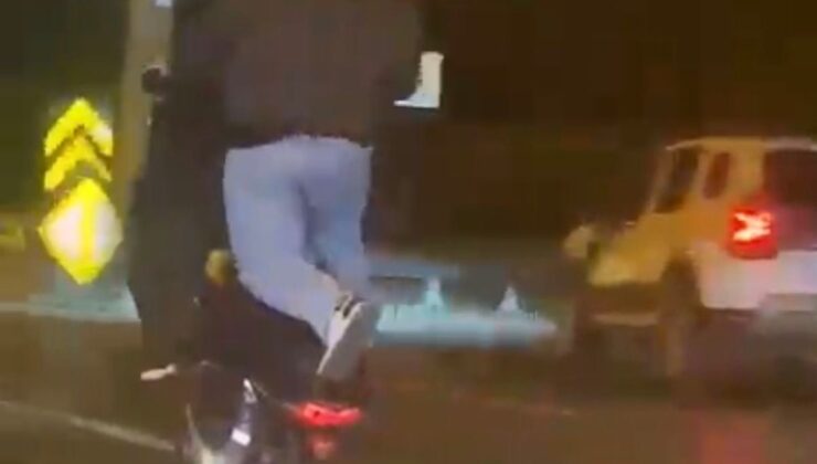 Plakasız motosikletle tehlikeli sürüşe 92 bin lira ceza