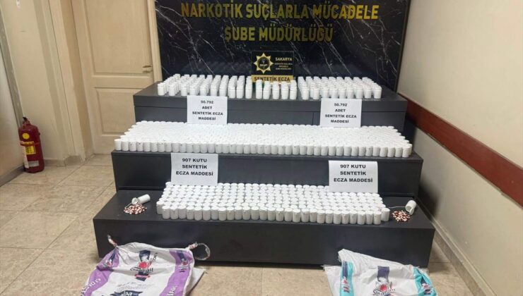 Sakarya’da 50 Bin Sentetik Ecza Operasyonu: 4 Tutuklama