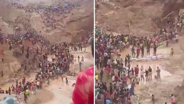 Toprağın onlarca insanı diri diri yuttuğu an kamerada