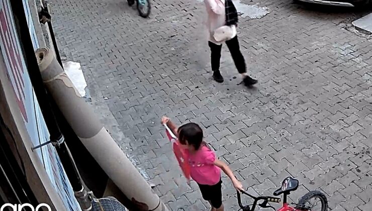 7 yaşındaki Nehir’in bayrak sevgisi kamerada