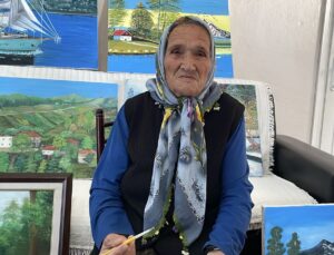 81 Yaşındaki Şahinde Ermiş’in İkinci Resim Sergisi