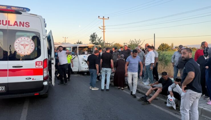Aydın İncirliova’da beton mikseri iki minibüse çarptı; sürücü öldü, 8 kişi yaralandı
