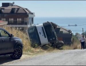 Beylikdüzü’nde Beton Mikseri Yol Çökmesi Sonucu Devrildi: 1 Yaralı