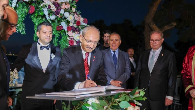 CHP lideri Kılıçdaroğlu, İstanbul’da Yiğit Acar ve Tuğçe Doğan’ın nikah şahidi oldu