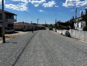 Enez’in Kocaali köyünde 1,5 kilometrelik yol çalışması tamamlandı