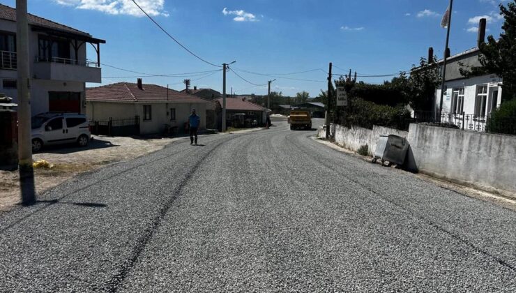 Enez’in Kocaali köyünde 1,5 kilometrelik yol çalışması tamamlandı