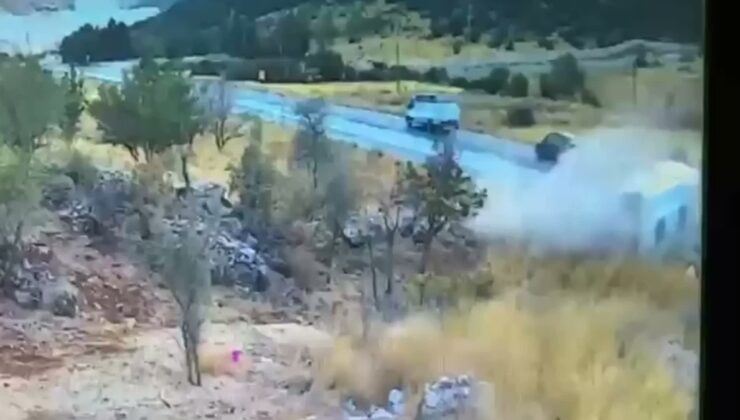 Gaziantep Nurdağı’nda 7 kişinin öldüğü kaza güvenlik kamerasına yansıdı