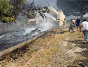 Hatay Belen’de otluk alanda çıkan yangın ekiplerin müdahalesiyle büyümeden söndürüldü