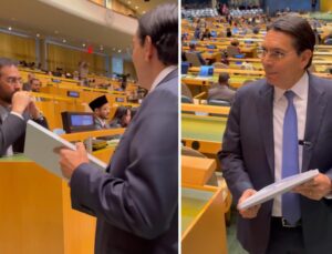 İsrailli temsilciden BM Genel Kurulu’nda provokatif hareket! İranlı diplomatın yanına giderek…