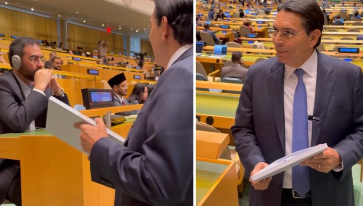 İsrailli temsilciden BM Genel Kurulu’nda provokatif hareket! İranlı diplomatın yanına giderek…