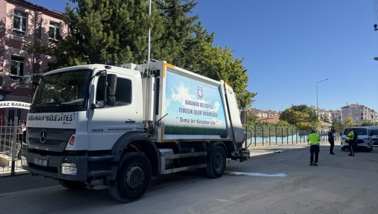 Karaman’da çöp kamyonundan düşen 2 temizlik işçisi yaralandı