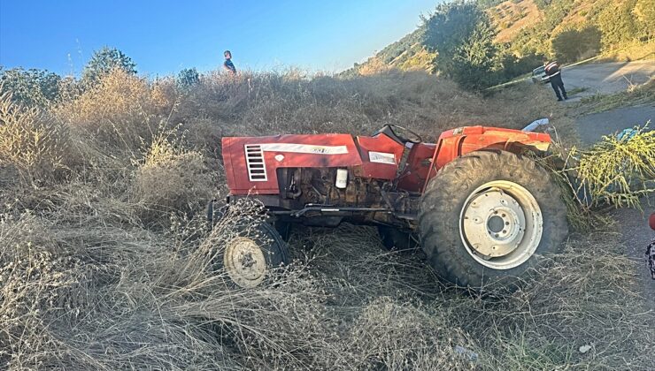 Kula’da devrilen traktörün sürücüsü öldü