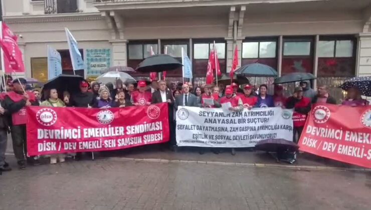 Samsun’da emekli sendikaları seyyanen ödemenin memur emeklilerine verilmesini istedi