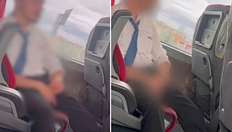 Şehirlerarası otobüste iğrenç görüntüler: Muavinin kadın yolcunun karşısında yaptıkları mide bulandırdı