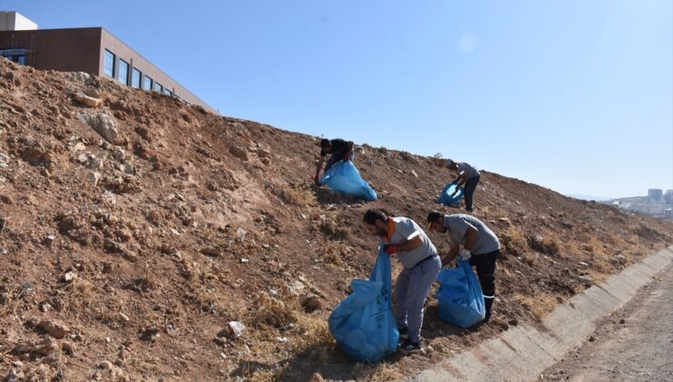 Siirt’te çevre yolunda temizlik yapıldı