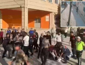 Silah seslerinin yükseldiği okuldan ilk görüntüler! Saldırgan böyle kaçtı