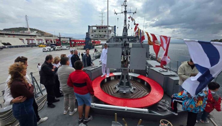 TCG Edincik mayın avlama gemisi, Deniz Kuvvetleri Günü’nde Erdek’te ziyarete sunuldu