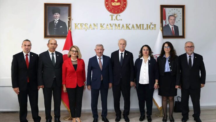 Trakya Üniversitesi Rektörü Hatipler, Keşan Kaymakamı Mercan’ı makamında ziyaret etti