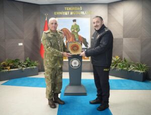 5. Kolordu Komutanı Ala, Tekirdağ İl Emniyet Müdürü Turanlı’yı ziyaret etti
