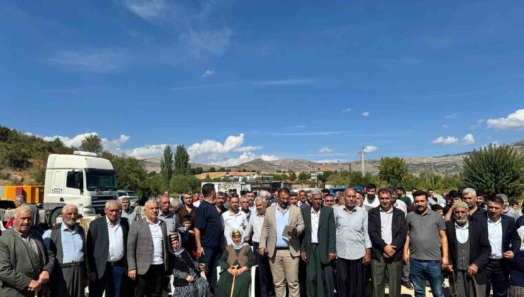 Adıyaman Sincik’te kaynak suyu projesine 5 köyün muhtarı ve sakinleri tepki gösterdi