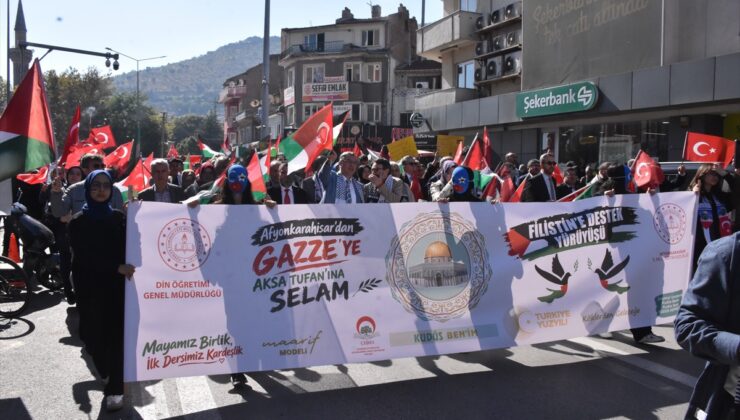 Afyonkarahisar’da “Gazze’ye Destek Yürüyüşü” yapıldı